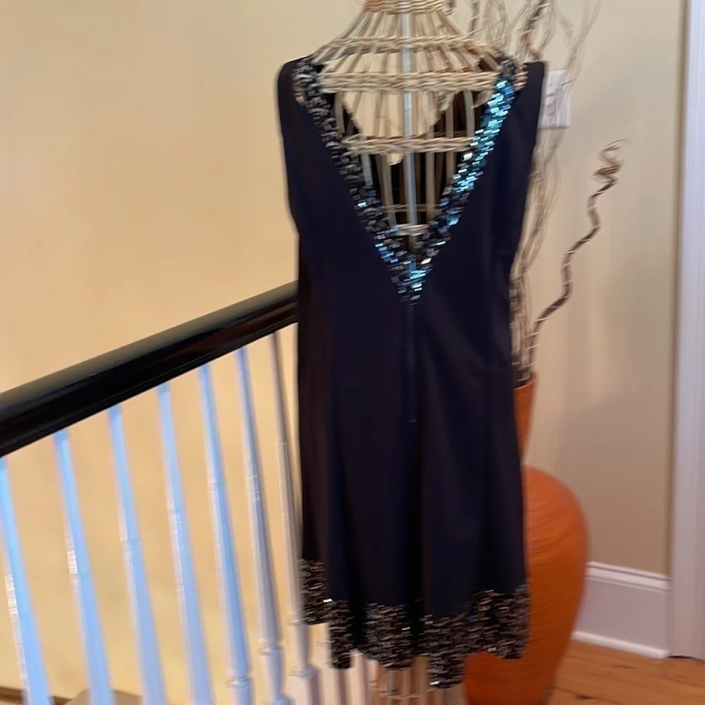 michel studio NWT ⭐️black dress with sequins